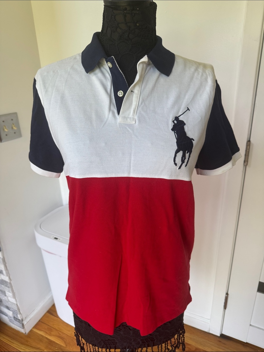 Ralph Lauren Kids Polo - Red, White & Navy Colorblock